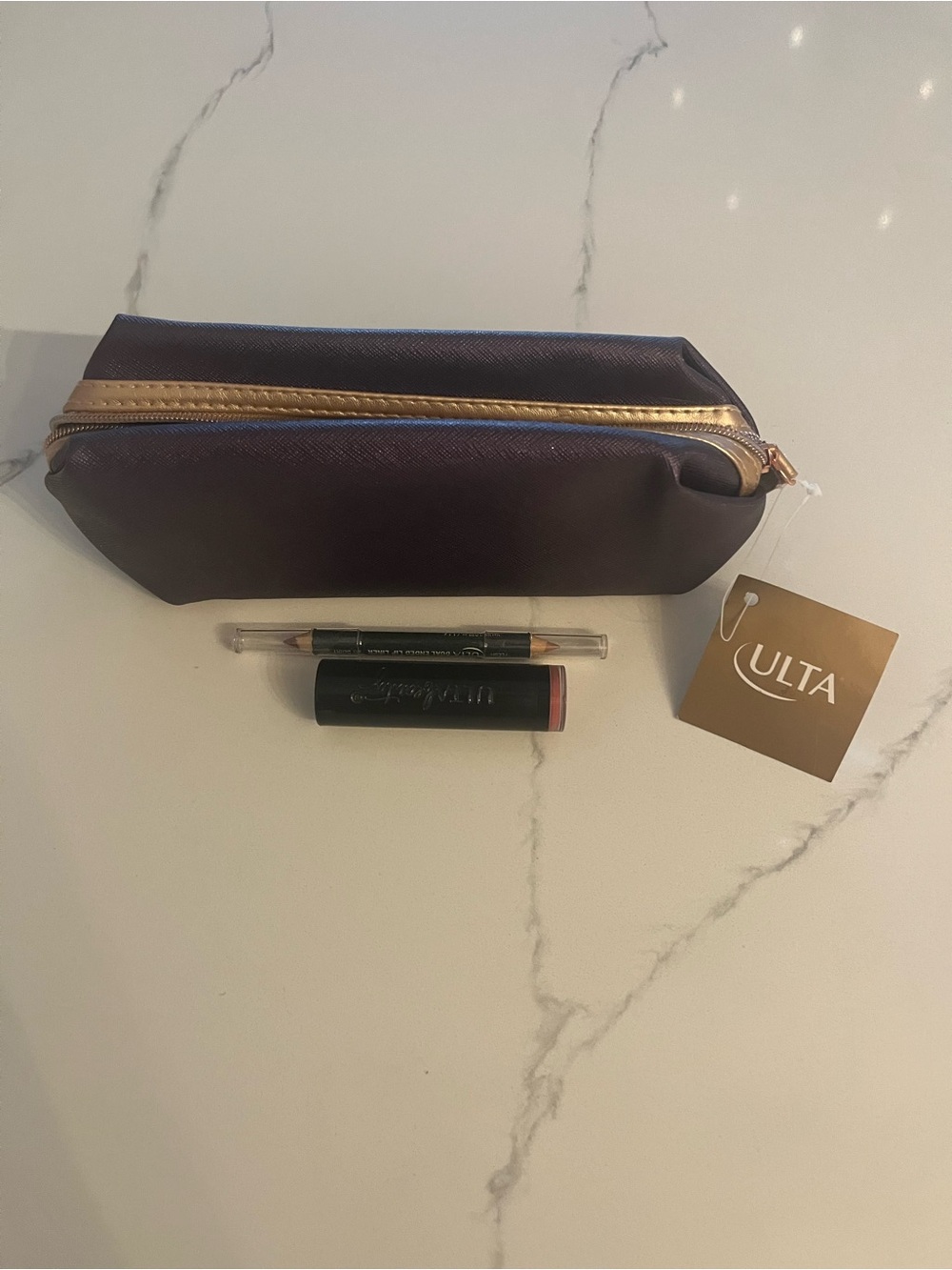 Ulta Beauty lip stick and dual-Ended Lip Liner Nudley Interrupt and flesh w bag